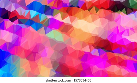 Geometric design. Colorful gradient mosaic background. Geometric triangle, mosaic, abstract background. Mosaic, color background. Mosaic texture. The effect of stained glass. EPS 10 Vector