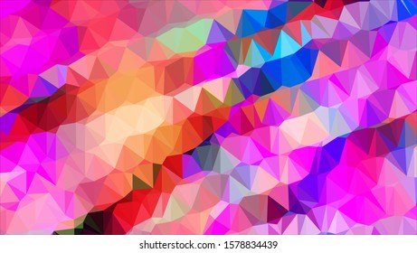 Geometric design. Colorful gradient mosaic background. Geometric triangle, mosaic, abstract background. Mosaic, color background. Mosaic texture. The effect of stained glass. EPS 10 Vector