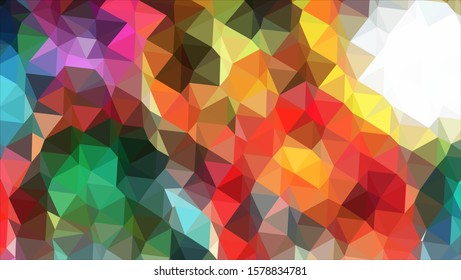 Geometric design. Colorful gradient mosaic background. Geometric triangle, mosaic, abstract background. Mosaic, color background. Mosaic texture. The effect of stained glass. EPS 10 Vector
