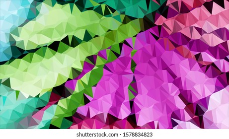 Geometric design. Colorful gradient mosaic background. Geometric triangle, mosaic, abstract background. Mosaic, color background. Mosaic texture. The effect of stained glass. EPS 10 Vector