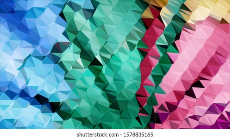 Geometric design. Colorful gradient mosaic background. Geometric triangle, mosaic, abstract background. Mosaic, color background. Mosaic texture. The effect of stained glass. EPS 10 Vector