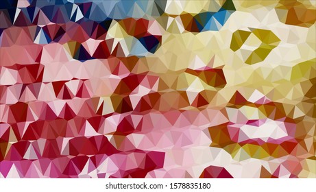 Geometric design. Colorful gradient mosaic background. Geometric triangle, mosaic, abstract background. Mosaic, color background. Mosaic texture. The effect of stained glass. EPS 10 Vector
