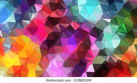Geometric design. Colorful gradient mosaic background. Geometric triangle, mosaic, abstract background. Mosaic, color background. Mosaic texture. The effect of stained glass. EPS 10 Vector