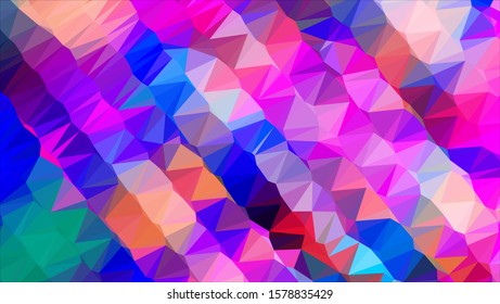 Geometric design. Colorful gradient mosaic background. Geometric triangle, mosaic, abstract background. Mosaic, color background. Mosaic texture. The effect of stained glass. EPS 10 Vector
