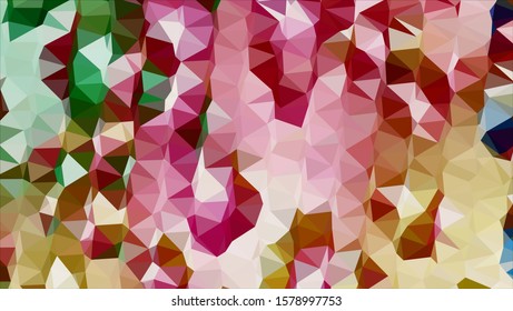Geometric design. Colorful gradient mosaic background. Geometric triangle, mosaic, abstract background. Mosaic, color background. Mosaic texture. The effect of stained glass. EPS 10 Vector