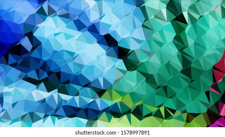 Geometric design. Colorful gradient mosaic background. Geometric triangle, mosaic, abstract background. Mosaic, color background. Mosaic texture. The effect of stained glass. EPS 10 Vector