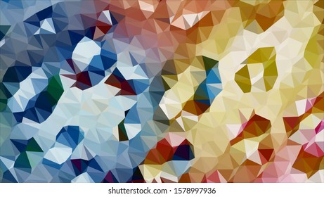 Geometric design. Colorful gradient mosaic background. Geometric triangle, mosaic, abstract background. Mosaic, color background. Mosaic texture. The effect of stained glass. EPS 10 Vector
