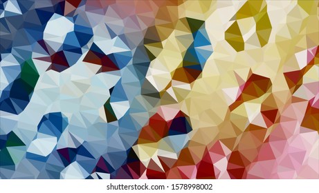 Geometric design. Colorful gradient mosaic background. Geometric triangle, mosaic, abstract background. Mosaic, color background. Mosaic texture. The effect of stained glass. EPS 10 Vector