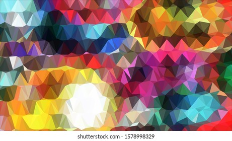 Geometric design. Colorful gradient mosaic background. Geometric triangle, mosaic, abstract background. Mosaic, color background. Mosaic texture. The effect of stained glass. EPS 10 Vector
