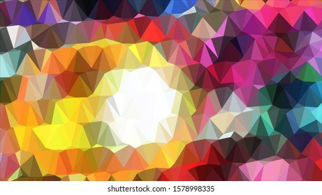 Geometric design. Colorful gradient mosaic background. Geometric triangle, mosaic, abstract background. Mosaic, color background. Mosaic texture. The effect of stained glass. EPS 10 Vector
