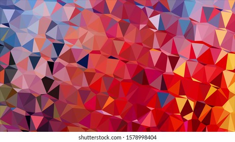 Geometric design. Colorful gradient mosaic background. Geometric triangle, mosaic, abstract background. Mosaic, color background. Mosaic texture. The effect of stained glass. EPS 10 Vector