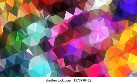Geometric design. Colorful gradient mosaic background. Geometric triangle, mosaic, abstract background. Mosaic, color background. Mosaic texture. The effect of stained glass. EPS 10 Vector