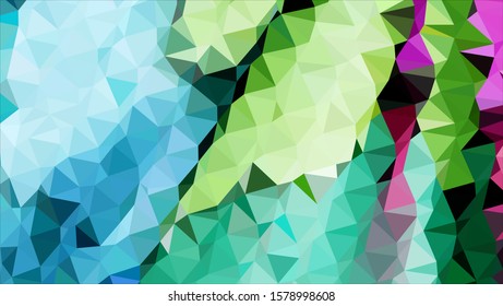 Geometric design. Colorful gradient mosaic background. Geometric triangle, mosaic, abstract background. Mosaic, color background. Mosaic texture. The effect of stained glass. EPS 10 Vector