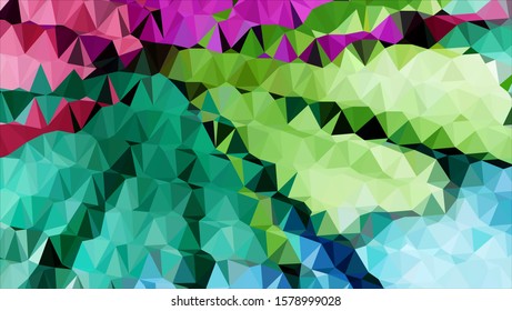 Geometric design. Colorful gradient mosaic background. Geometric triangle, mosaic, abstract background. Mosaic, color background. Mosaic texture. The effect of stained glass. EPS 10 Vector