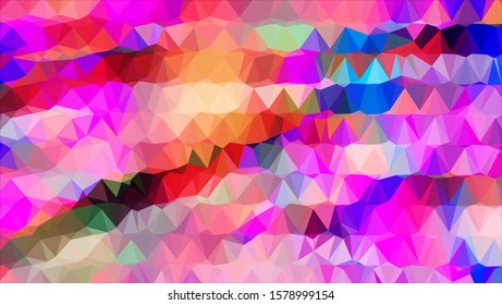 Geometric design. Colorful gradient mosaic background. Geometric triangle, mosaic, abstract background. Mosaic, color background. Mosaic texture. The effect of stained glass. EPS 10 Vector