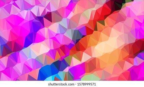 Geometric design. Colorful gradient mosaic background. Geometric triangle, mosaic, abstract background. Mosaic, color background. Mosaic texture. The effect of stained glass. EPS 10 Vector