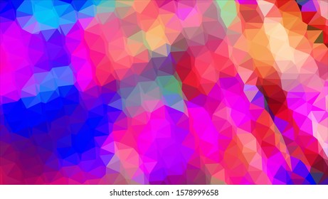 Geometric design. Colorful gradient mosaic background. Geometric triangle, mosaic, abstract background. Mosaic, color background. Mosaic texture. The effect of stained glass. EPS 10 Vector