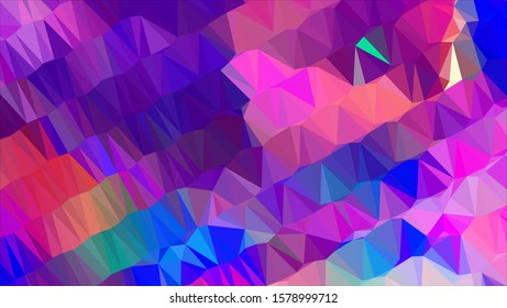 Geometric design. Colorful gradient mosaic background. Geometric triangle, mosaic, abstract background. Mosaic, color background. Mosaic texture. The effect of stained glass. EPS 10 Vector