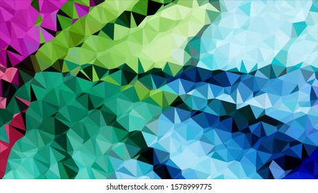 Geometric design. Colorful gradient mosaic background. Geometric triangle, mosaic, abstract background. Mosaic, color background. Mosaic texture. The effect of stained glass. EPS 10 Vector