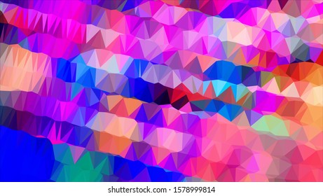 Geometric design. Colorful gradient mosaic background. Geometric triangle, mosaic, abstract background. Mosaic, color background. Mosaic texture. The effect of stained glass. EPS 10 Vector