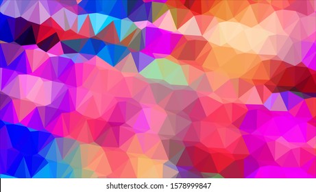 Geometric design. Colorful gradient mosaic background. Geometric triangle, mosaic, abstract background. Mosaic, color background. Mosaic texture. The effect of stained glass. EPS 10 Vector