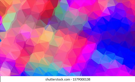 Geometric design. Colorful gradient mosaic background. Geometric triangle, mosaic, abstract background. Mosaic, color background. Mosaic texture. The effect of stained glass. EPS 10 Vector