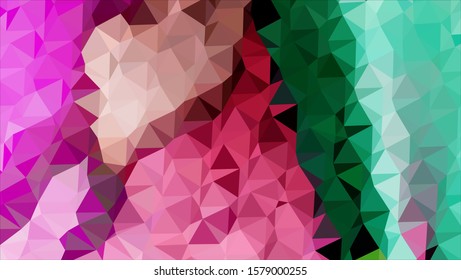 Geometric design. Colorful gradient mosaic background. Geometric triangle, mosaic, abstract background. Mosaic, color background. Mosaic texture. The effect of stained glass. EPS 10 Vector