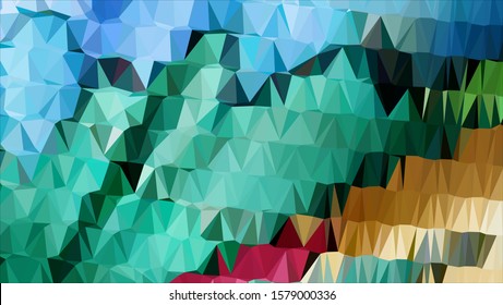 Geometric design. Colorful gradient mosaic background. Geometric triangle, mosaic, abstract background. Mosaic, color background. Mosaic texture. The effect of stained glass. EPS 10 Vector