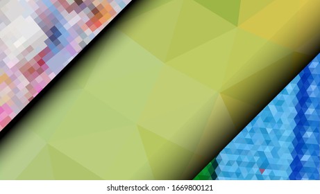 Geometric design. Colorful gradient mosaic background. Geometric triangle, mosaic, abstract background. Mosaic, one-color background. Mosaic texture. The effect of stained glass. EPS 10 Vector