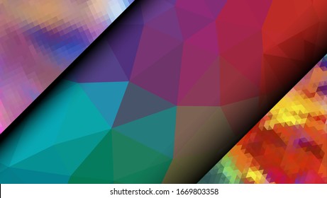 Geometric design. Colorful gradient mosaic background. Geometric triangle, mosaic, abstract background. Mosaic, one-color background. Mosaic texture. The effect of stained glass. EPS 10 Vector