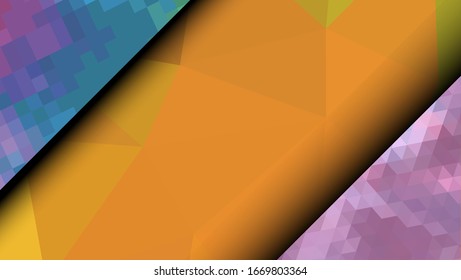 Geometric design. Colorful gradient mosaic background. Geometric triangle, mosaic, abstract background. Mosaic, one-color background. Mosaic texture. The effect of stained glass. EPS 10 Vector