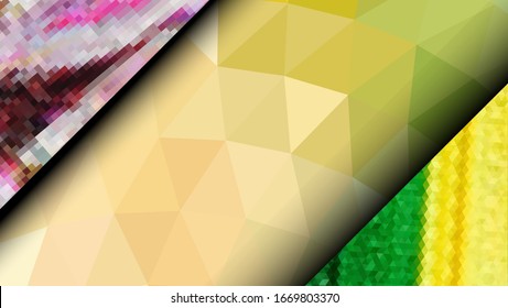 Geometric design. Colorful gradient mosaic background. Geometric triangle, mosaic, abstract background. Mosaic, one-color background. Mosaic texture. The effect of stained glass. EPS 10 Vector