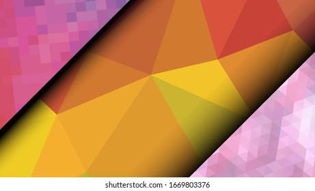 Geometric design. Colorful gradient mosaic background. Geometric triangle, mosaic, abstract background. Mosaic, one-color background. Mosaic texture. The effect of stained glass. EPS 10 Vector