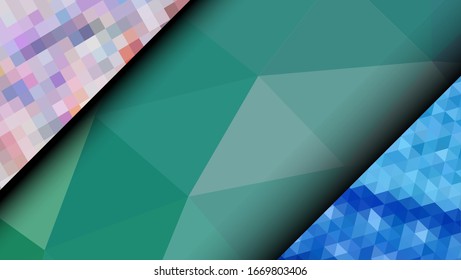 Geometric design. Colorful gradient mosaic background. Geometric triangle, mosaic, abstract background. Mosaic, color background. Mosaic texture. The effect of stained glass. EPS 10 Vector