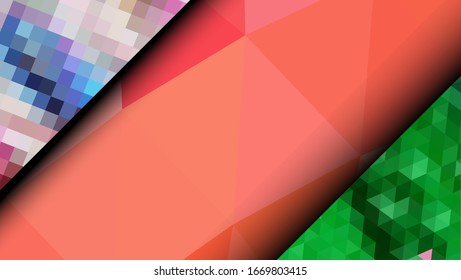 Geometric design. Colorful gradient mosaic background. Geometric triangle, mosaic, abstract background. Mosaic, color background. Mosaic texture. The effect of stained glass. EPS 10 Vector