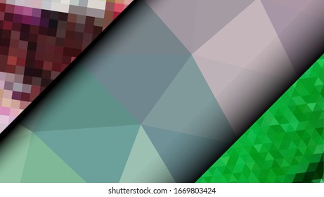 Geometric design. Colorful gradient mosaic background. Geometric triangle, mosaic, abstract background. Mosaic, color background. Mosaic texture. The effect of stained glass. EPS 10 Vector