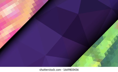 Geometric design. Colorful gradient mosaic background. Geometric triangle, mosaic, abstract background. Mosaic, color background. Mosaic texture. The effect of stained glass. EPS 10 Vector