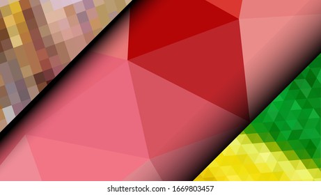 Geometric design. Colorful gradient mosaic background. Geometric triangle, mosaic, abstract background. Mosaic, one-color background. Mosaic texture. The effect of stained glass. EPS 10 Vector