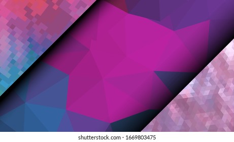 Geometric design. Colorful gradient mosaic background. Geometric triangle, mosaic, abstract background. Mosaic, one-color background. Mosaic texture. The effect of stained glass. EPS 10 Vector