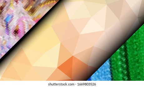 Geometric design. Colorful gradient mosaic background. Geometric triangle, mosaic, abstract background. Mosaic, one-color background. Mosaic texture. The effect of stained glass. EPS 10 Vector