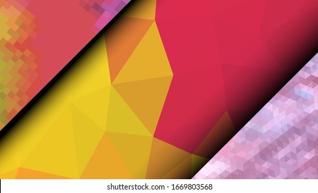 Geometric design. Colorful gradient mosaic background. Geometric triangle, mosaic, abstract background. Mosaic, one-color background. Mosaic texture. The effect of stained glass. EPS 10 Vector