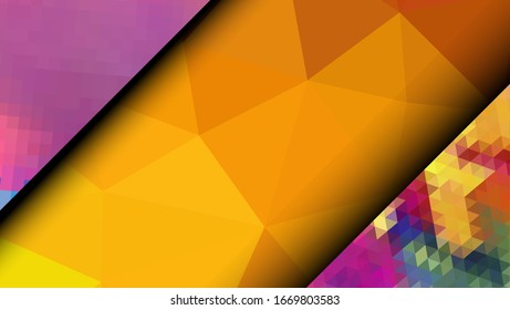 Geometric design. Colorful gradient mosaic background. Geometric triangle, mosaic, abstract background. Mosaic, one-color background. Mosaic texture. The effect of stained glass. EPS 10 Vector