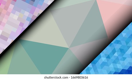 Geometric design. Colorful gradient mosaic background. Geometric triangle, mosaic, abstract background. Mosaic, one-color background. Mosaic texture. The effect of stained glass. EPS 10 Vector
