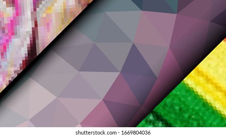 Geometric design. Colorful gradient mosaic background. Geometric triangle, mosaic, abstract background. Mosaic, one-color background. Mosaic texture. The effect of stained glass. EPS 10 Vector