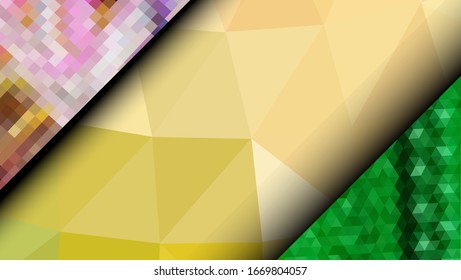 Geometric design. Colorful gradient mosaic background. Geometric triangle, mosaic, abstract background. Mosaic, one-color background. Mosaic texture. The effect of stained glass. EPS 10 Vector