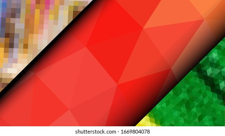 Geometric design. Colorful gradient mosaic background. Geometric triangle, mosaic, abstract background. Mosaic, color background. Mosaic texture. The effect of stained glass. EPS 10 Vector