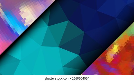 Geometric design. Colorful gradient mosaic background. Geometric triangle, mosaic, abstract background. Mosaic, color background. Mosaic texture. The effect of stained glass. EPS 10 Vector