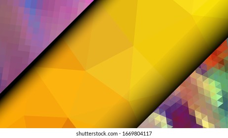 Geometric design. Colorful gradient mosaic background. Geometric triangle, mosaic, abstract background. Mosaic, one-color background. Mosaic texture. The effect of stained glass. EPS 10 Vector