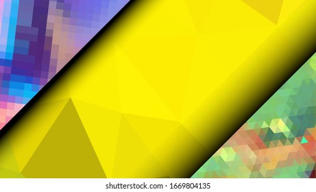 Geometric design. Colorful gradient mosaic background. Geometric triangle, mosaic, abstract background. Mosaic, one-color background. Mosaic texture. The effect of stained glass. EPS 10 Vector