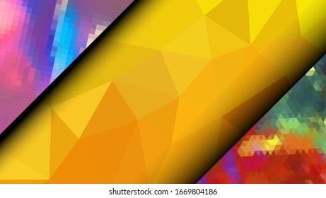 Geometric design. Colorful gradient mosaic background. Geometric triangle, mosaic, abstract background. Mosaic, one-color background. Mosaic texture. The effect of stained glass. EPS 10 Vector